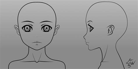 Anime Girl Model Head Template 01 By Johnnydwicked On Deviantart Manga