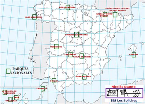 Mapa De Los Parques Nacionales De España Parques Nacionales De