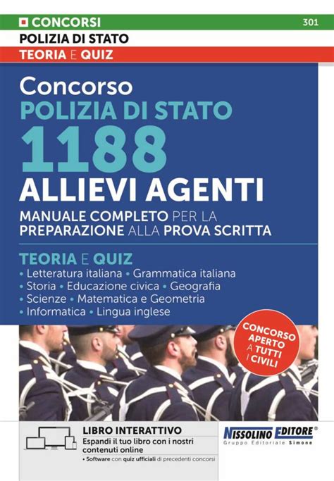 Manuale Concorso Polizia Di Stato 1188 Allievi Agenti Edizioni Simone