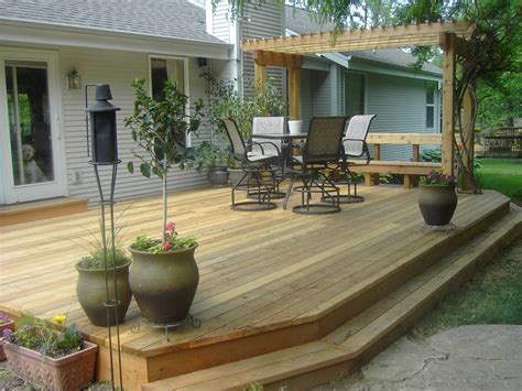 Cedar Deck With Pergola Patio Deck Designs Backyard Patio Backyard