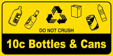 10c Bottle And Cans Sign