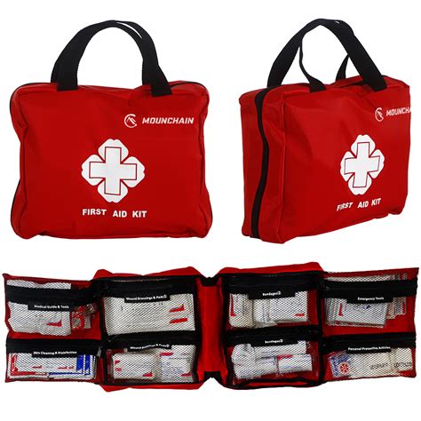 Apr 03, 2018 · a good first aid kit, and the knowledge to properly use it, can bring you peace of mind and provide you with confidence during a medical emergency. Mounchain First Aid Kit Lightweight Portable Multi ...