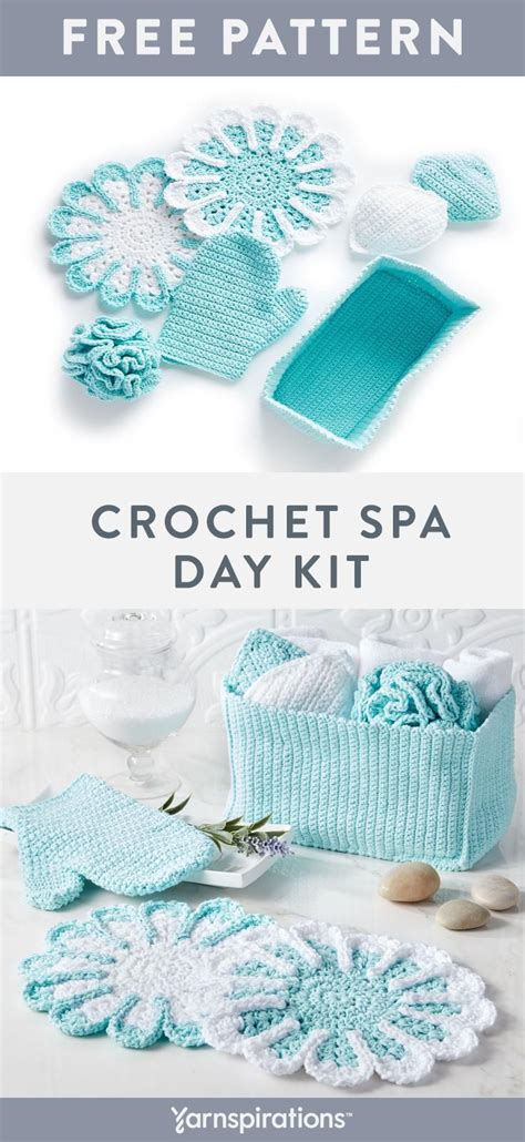 Free Easy Crochet Patterns Make A Spa Inspired Set Of Pampering Must Haves Includ Spa