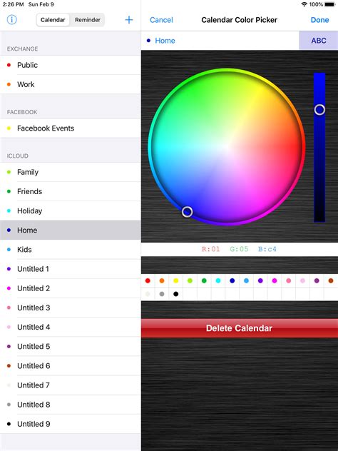 Voidtech Calendar Color Picker Ios App