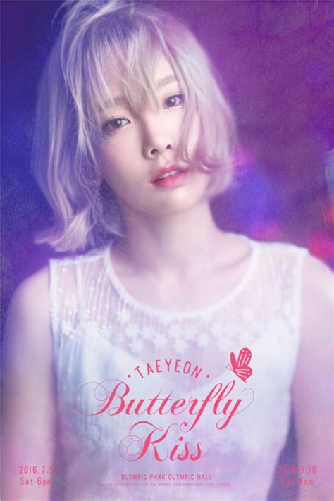 Girls Generation S Taeyeon Unveils Poster For Her Solo Concert Butterfly Kiss Daily K Pop News