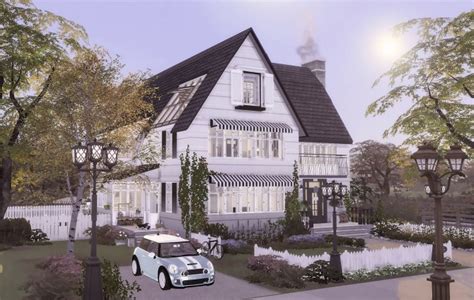Monochrome House At Rubys Home Design Sims 4 Updates
