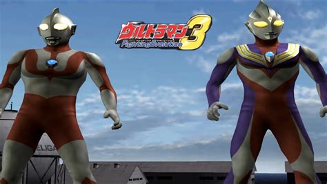 Ultraman And Tiga Tag Team Coop Mode Ultraman Fighting Evolution 3