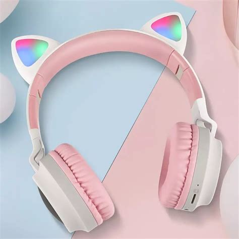 Audifonos Bluetooth De Diadema Orejas Gato Con Luz Led Rgb | MercadoLibre