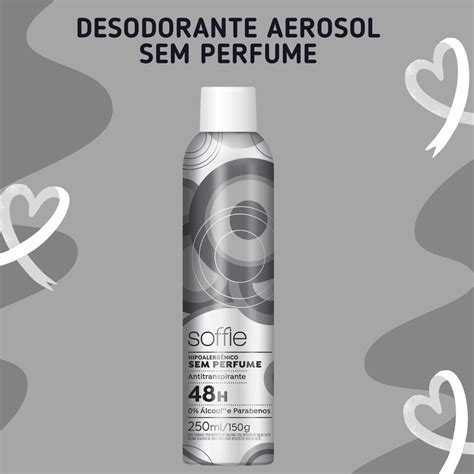 desodorante aerossol antitranspirante soffie sem perfume com 250ml shopee brasil