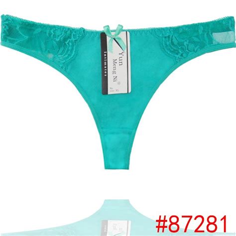 12pclot Laced Cotton Thong Cheeky Lady Panties Sexy Women Underwear