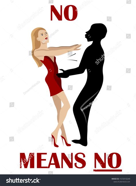 Stop Sexual Harassment No Means No Stock Vector Royalty Free Shutterstock