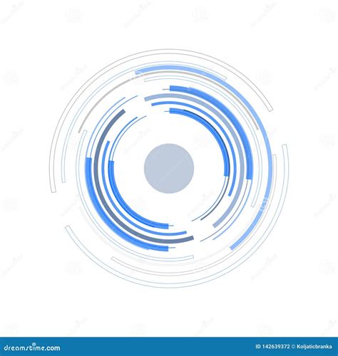 Futuristic Tech Circles Stock Vector Illustration Of Concept 142639372