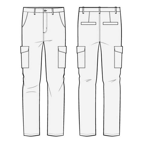 Slim Fit Cargo Pants Pdf Sewing Pattern Sizes 28 29 30 31 32