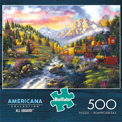 Buffalo Games Americana All Aboard 500 Piece Jigsaw Puzzle Walmart