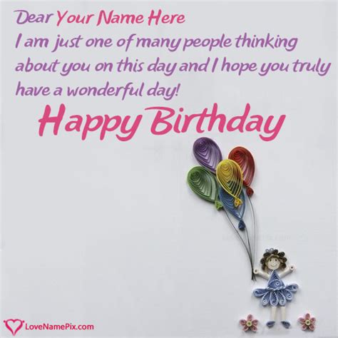 This art ecard is really beautiful and it will make a girl's a simple card is sometimes more effective than any complex birthday ecard, especially for a simple one! Birthday Card Messages For Girl Name Generator