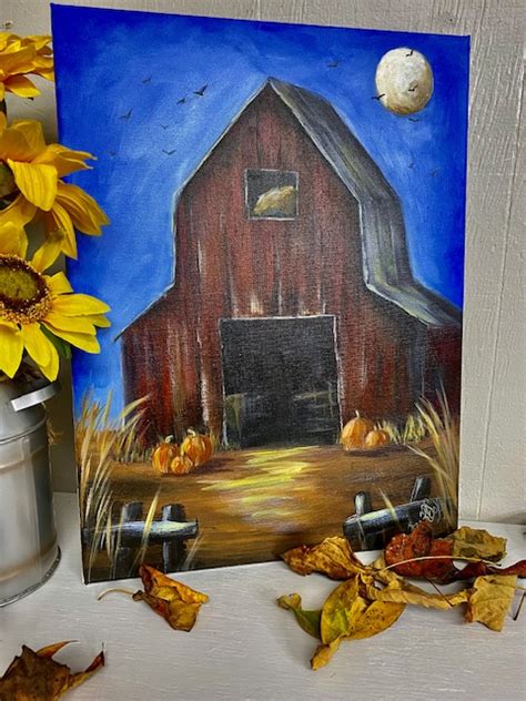 Autumn Barn Art By Karen Wolfe