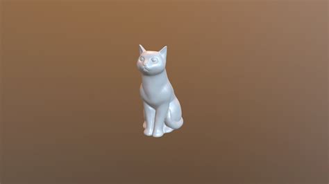 3d printable model sitting cat cgtrader