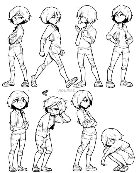 Violynce Anime Poses Reference Cartoon Styles Character Design