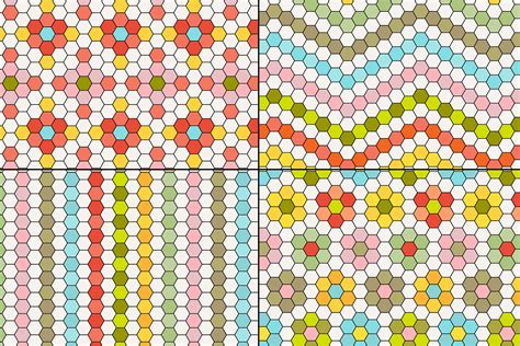 Hexagon Tile Patterns 151954 Patterns Design Bundles