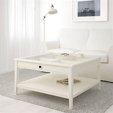 Liatorp Coffee Table White Glass 93x93 Cm Ikea