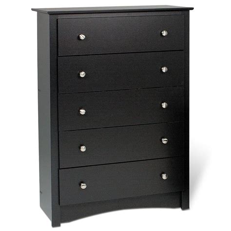 Keep your bedroom tidy with the stylish, convenient storage space of an essential home anderson 4 drawer dresser. Black Sonoma 5-Drawer Dresser - Walmart.com - Walmart.com