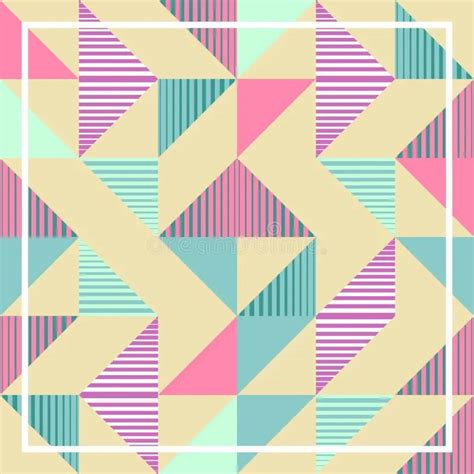 Background Garis Warna Warni Pastel Triangle Abstract Geometric