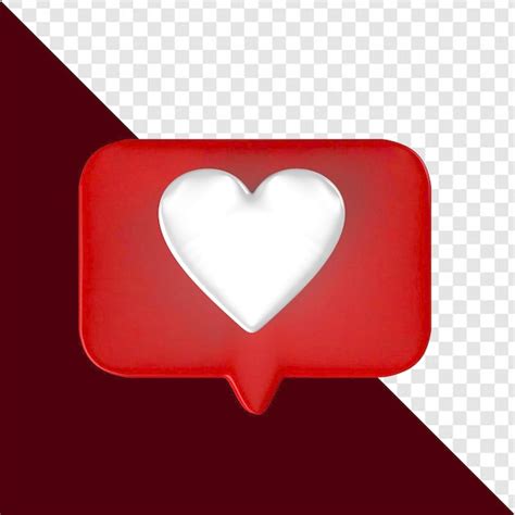 Premium Psd Heart Social Network Stamp