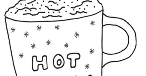 Hot Cocoa Coloring Page | winter | Pinterest | Embroidery, Free printables and Needlework