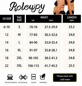 Rolewpy Waist Trainer Size Chart Waist Trainer Reviews Waist Trainer