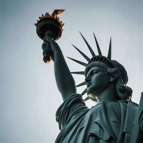Premium Ai Image Statue Of Liberty Colossal Neoclassical Sculpture