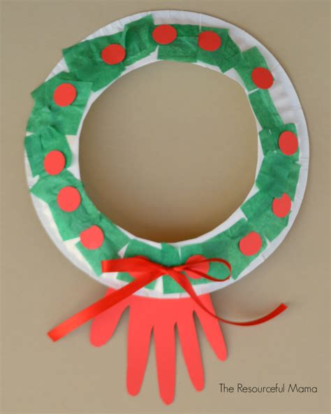 Paper Plate Christmas Wreath Kid Craft The Resourceful Mama