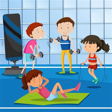 Gym Clipart Hacer Ejercicio Gimnasio Ejercicios