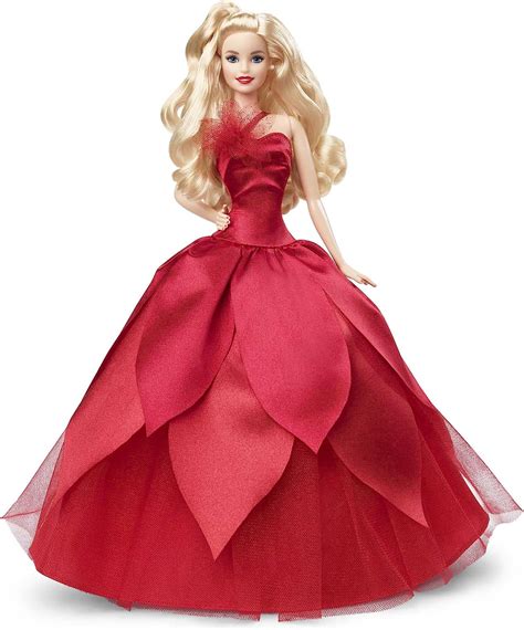 barbie signature 2022 holiday barbie doll blonde hair 6 years and up hby03 uk