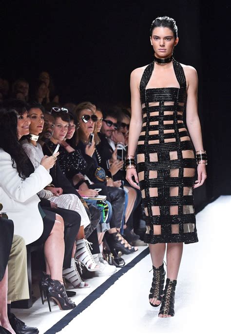 Kendall Jenner On The Runway Of Balmain Fashion Show In Paris Hawtcelebs