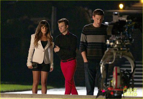 Lea Michele And Cory Monteith Film Intimate Glee Scene Photo 2725736 Chris Colfer Cory