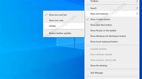 Microsoft News Taskbar Disable