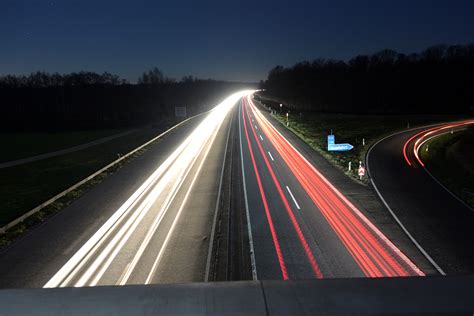 Light Trails On Highway At Night · Free Stock Photo