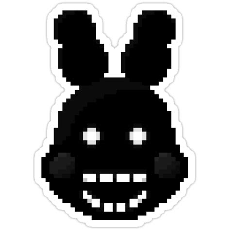 Five Nights At Freddy S Pixel Art Shadow Bonnie Stickers By Geeksomniac Redbubble