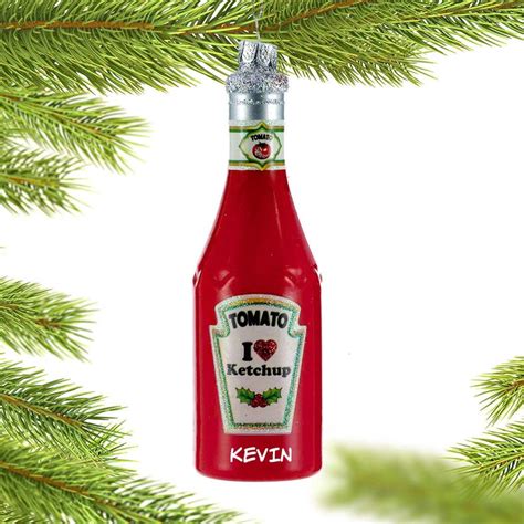 personalized i love ketchup christmas ornament home and kitchen