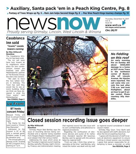 Newsnow Niagara E Edition December 14 2017 By Newsnow Niagara Issuu