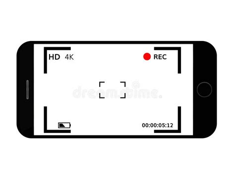 Mobile Phone Camera Focusing Screen Stock Vector Illustration Of