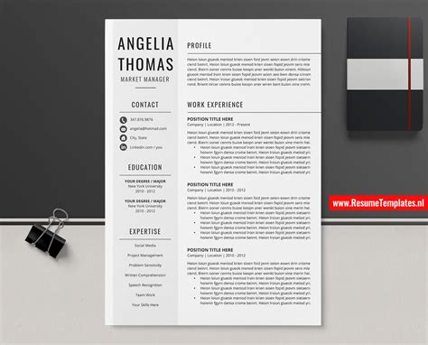 It is a comprehensive look at your academic and professional history. Simple CV Template / Resume Template for Microsoft Word ...
