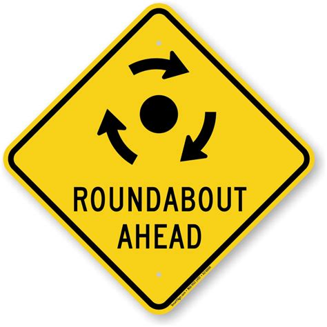 Road Safety Signs Png Png Download Roundabout Ahead Road Sign Images