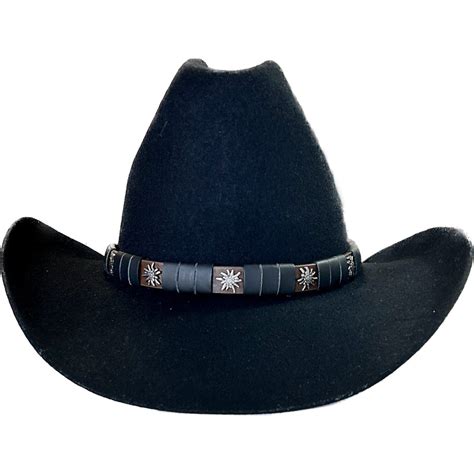 Rockmount Black Wool Felt Cattleman Western Cowboy Hat