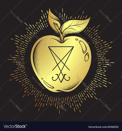Forbidden Fruit Apple From The Tree Of Knowledge Vector Image