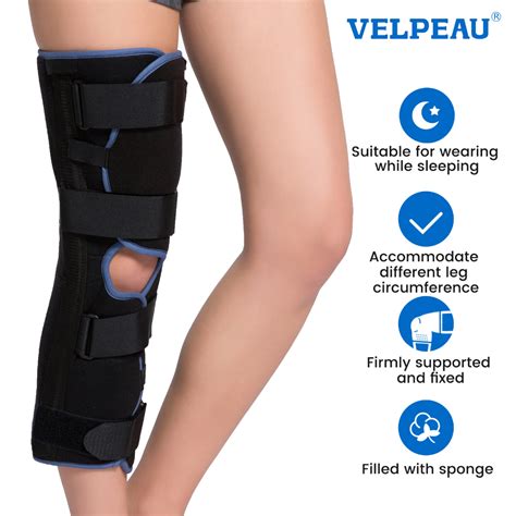 Velpeau Knee Immobilizer Full Leg Brace Straight Knee Splint