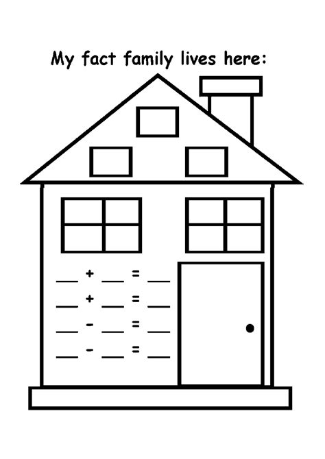 easy fact families worksheets  activity shelter
