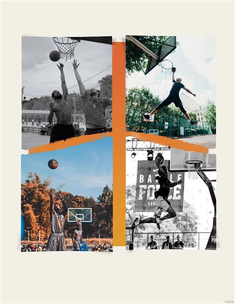 Sports Photo Collage In Illustrator Photoshop Indesign Download