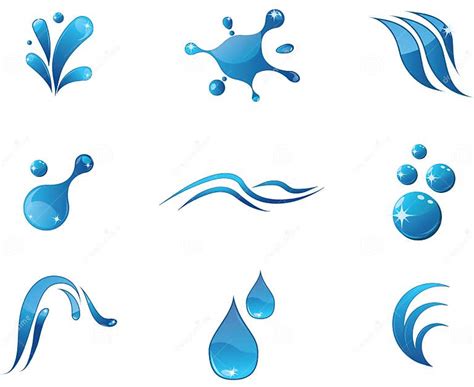 Water Elements Icons Stock Vector Illustration Of Sign 18950034