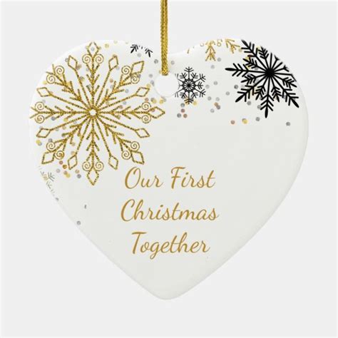 Our First Christmas Together Snowflake Ornament Zazzle
